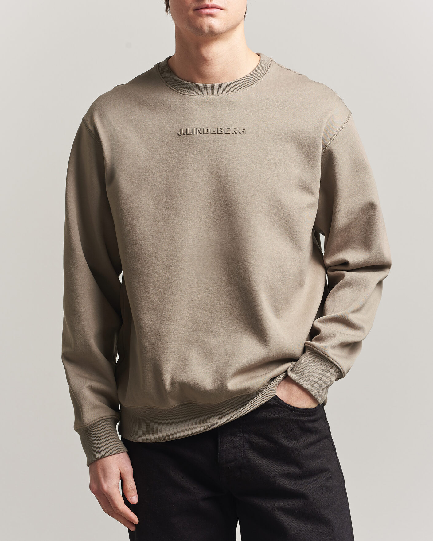 Herren | Pullover | J.Lindeberg | Club Crew Neck Brindle