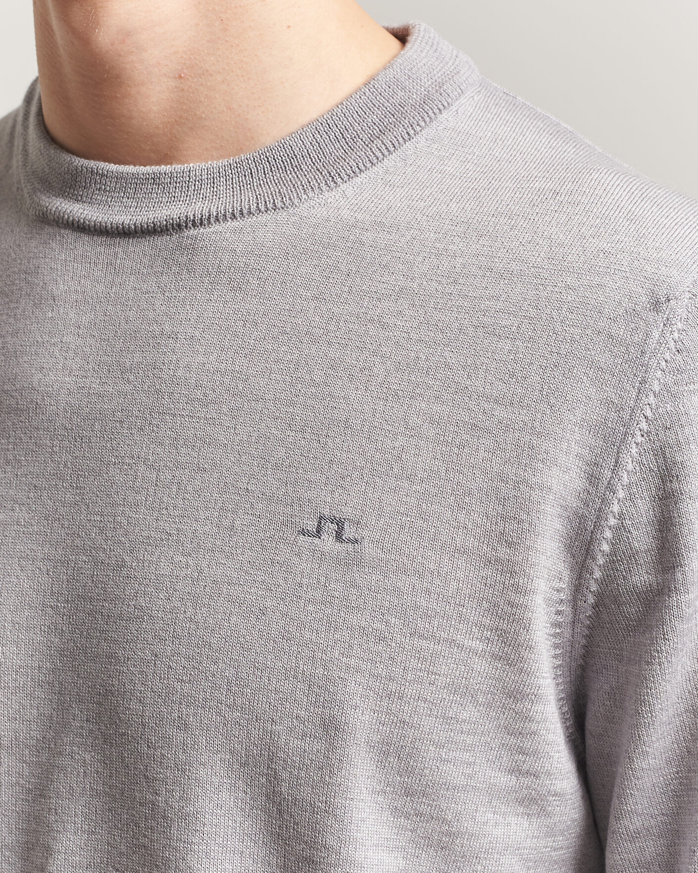 Herren | Pullover | J.Lindeberg | Keane Merino Crew Neck Pullover Light Grey Melange