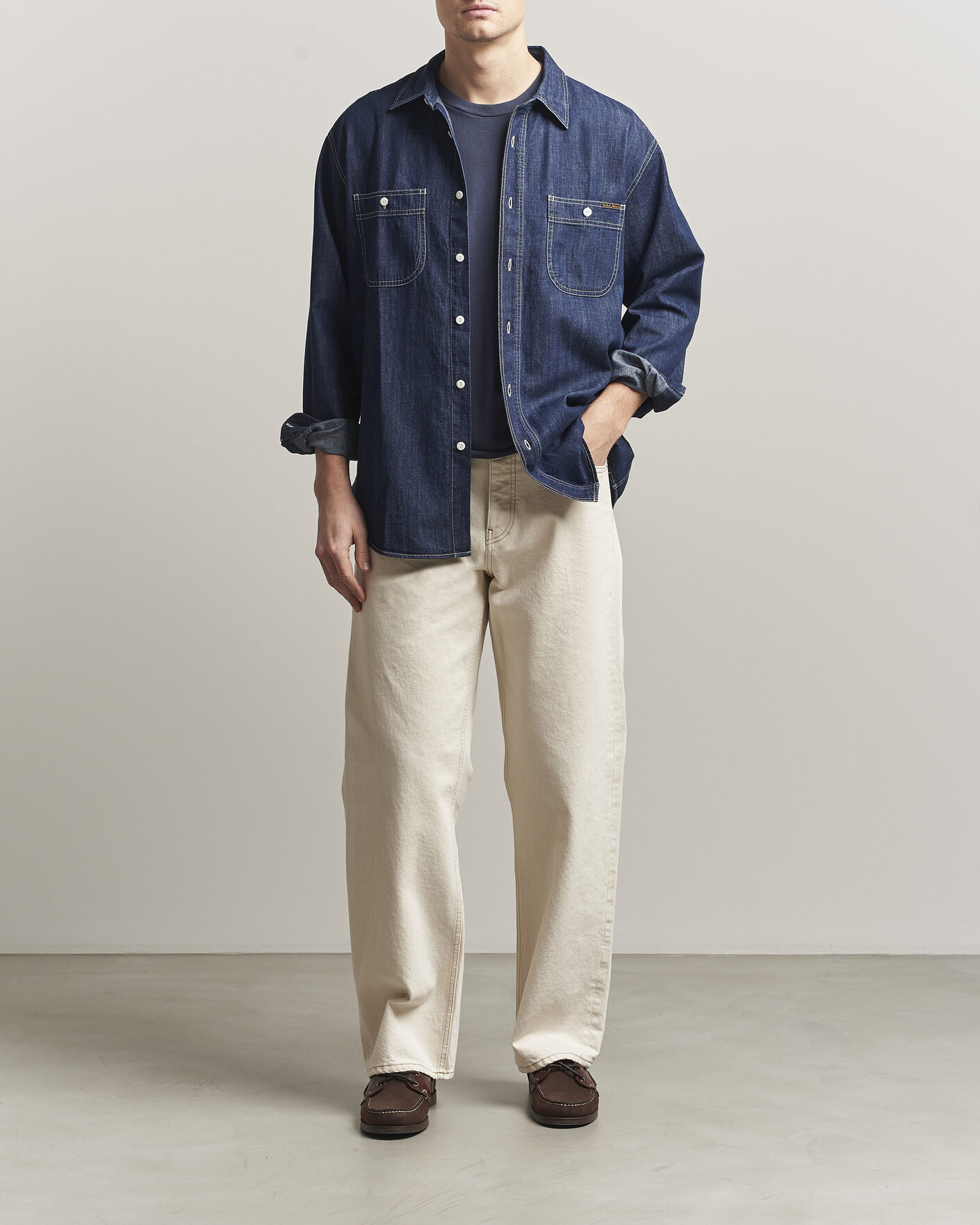 Herren | Hemden | Nudie Jeans | Julian Denim Shirt Rinsed