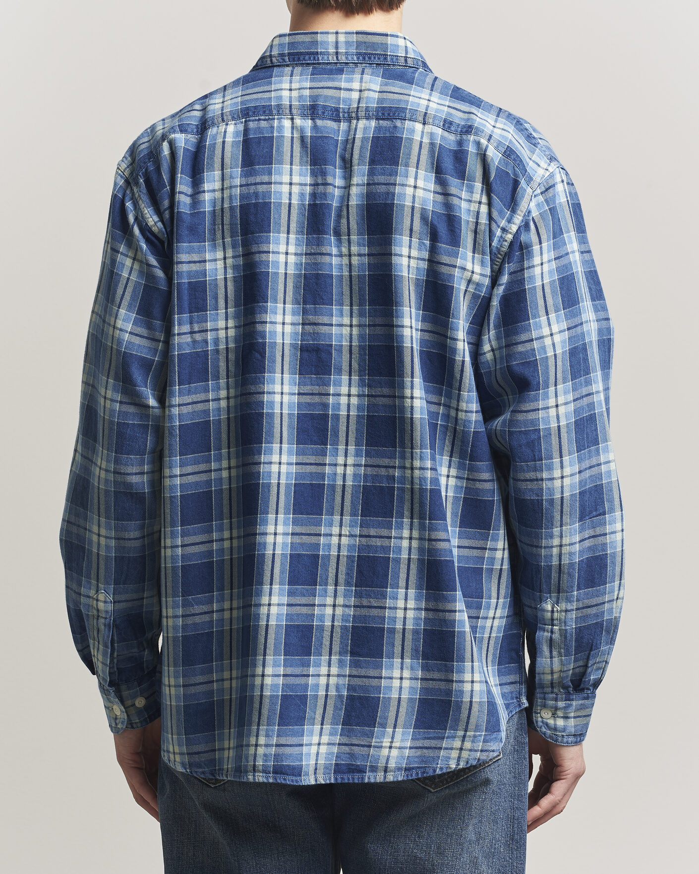 Herren | Hemden | Nudie Jeans | Julian Checked Worker Shirt Indigo