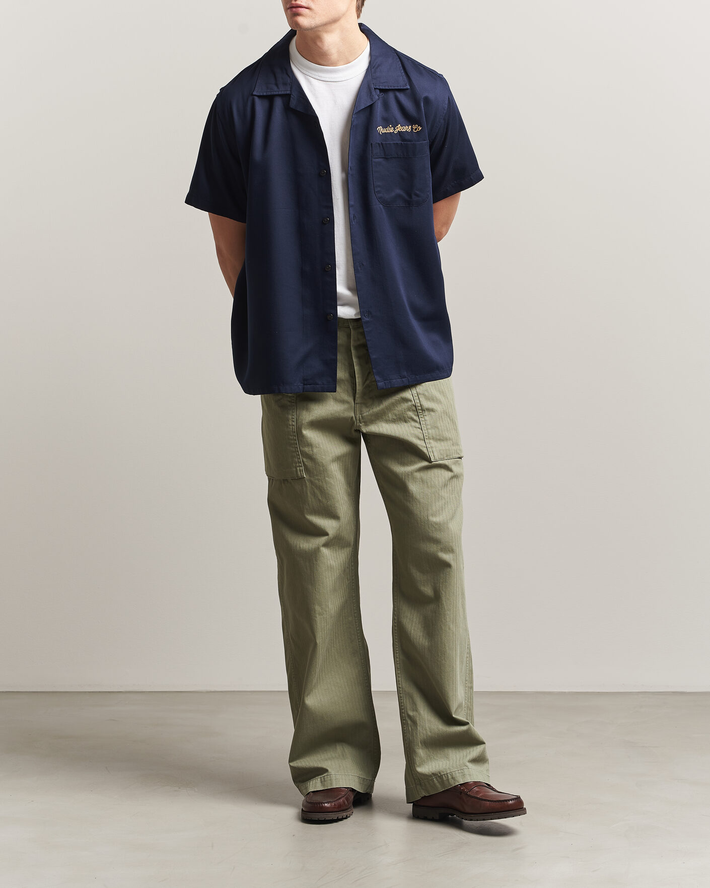 Herren | Hemden | Nudie Jeans | Arthur Bowling Shirt Navy