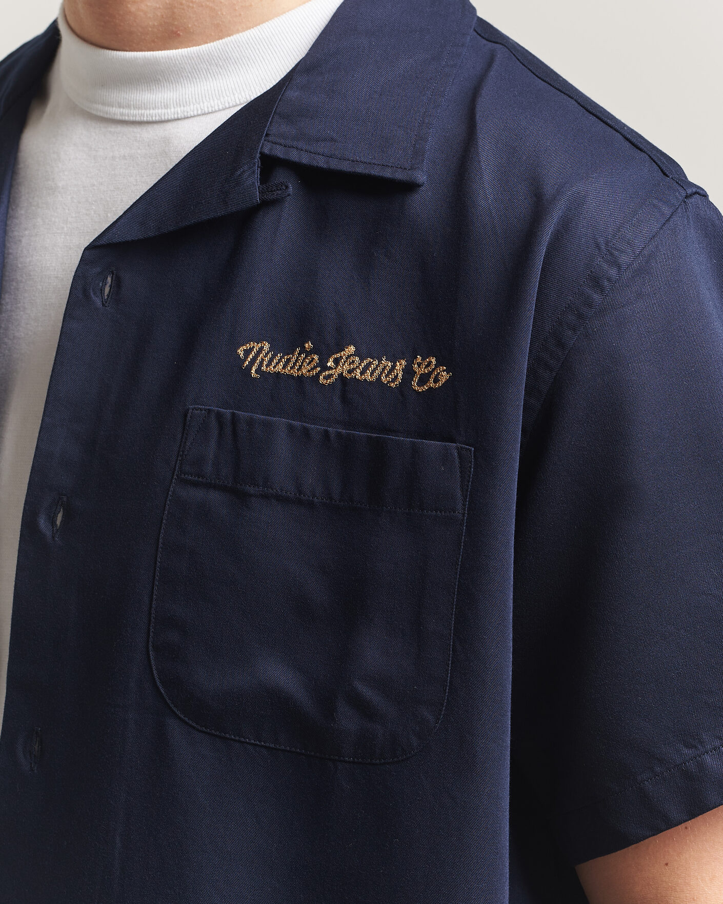 Herren | Hemden | Nudie Jeans | Arthur Bowling Shirt Navy