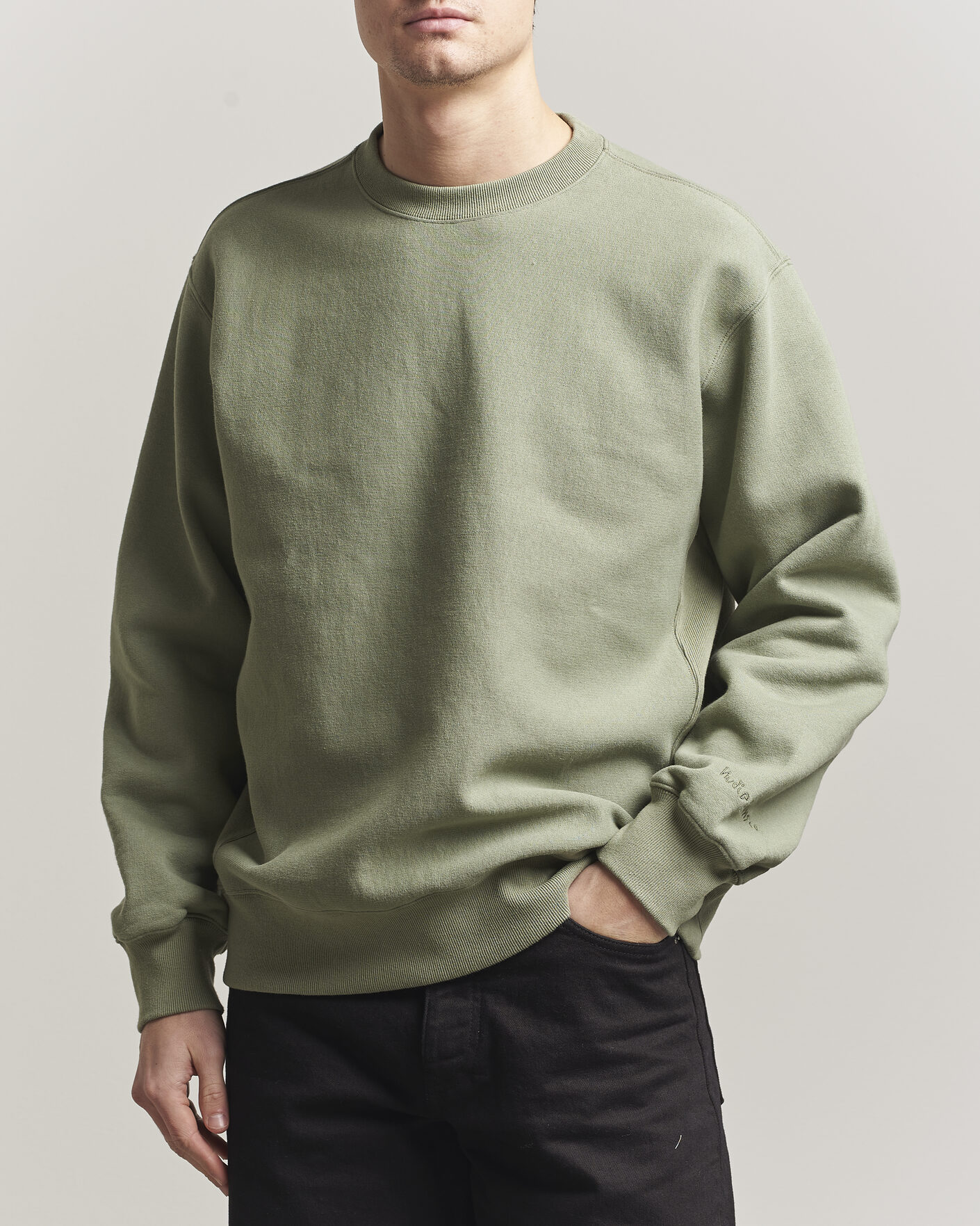 Herren | Pullover | Nudie Jeans | Hasse Crew Neck Sweatshirt Green