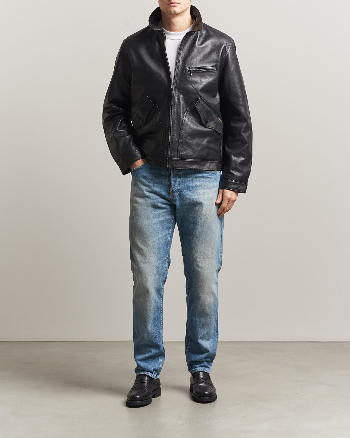 Herren | Jacken | Nudie Jeans | Blake Leather Jacket Black