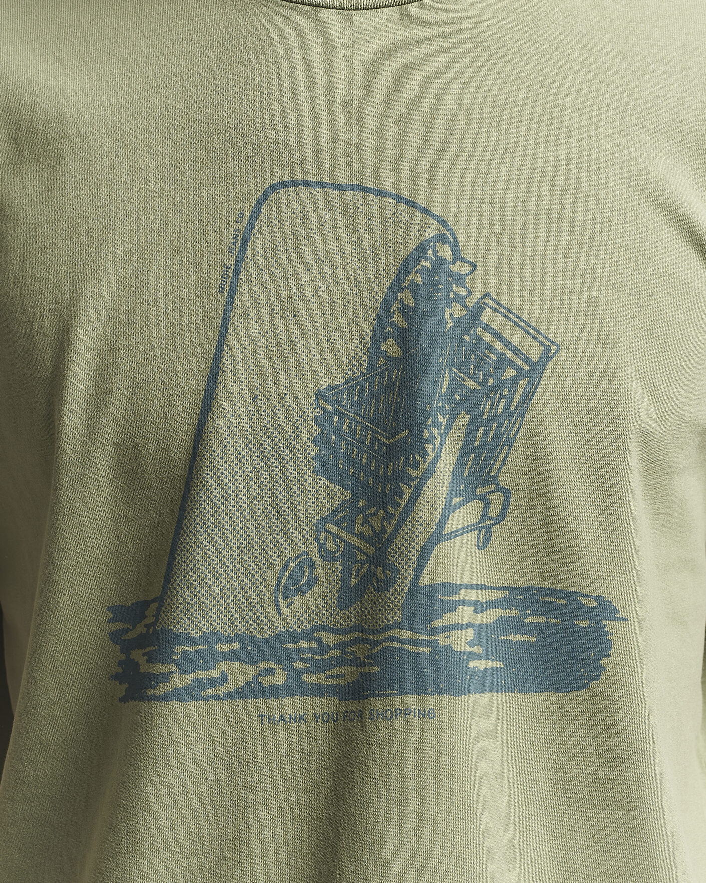 Herren | T-Shirts | Nudie Jeans | Roy Printed T-Shirt Green