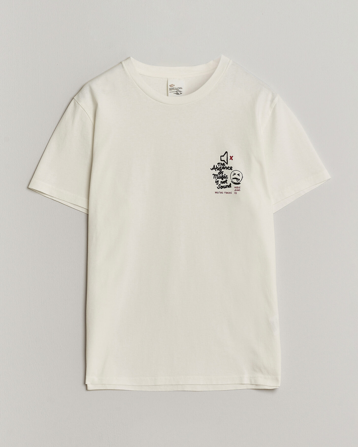 Herren | T-Shirts | Nudie Jeans | Roy Printed T-Shirt Chalk White