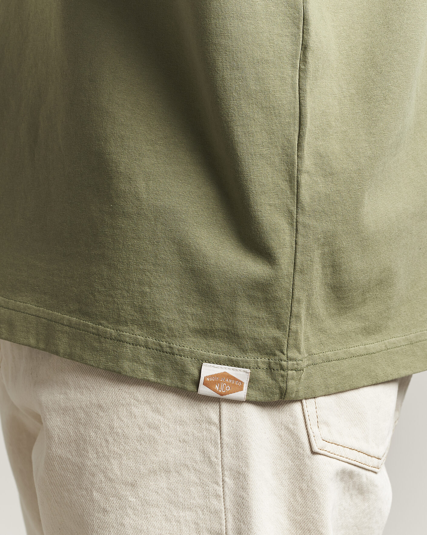 Herren | T-Shirts | Nudie Jeans | Uno Everyday Crew Neck T-Shirt Green