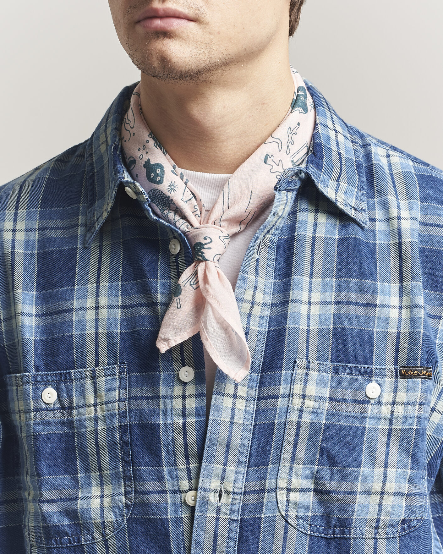 Herren | Nudie Jeans Ingrid Printed Bandana Pink | Nudie Jeans | Ingrid Printed Bandana Pink