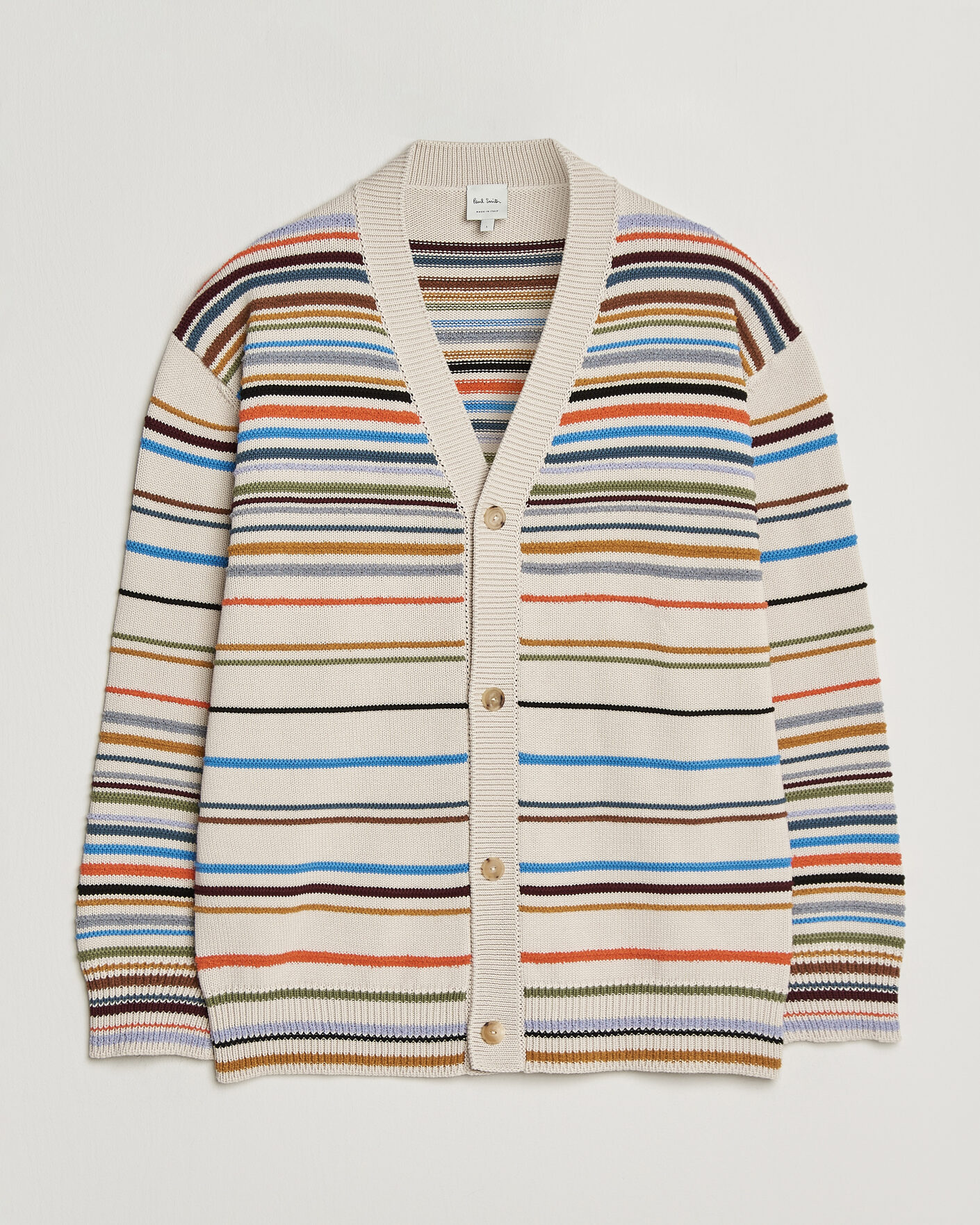 Herren | Pullover | Paul Smith | Signature Stripe Knitted Cardigan White