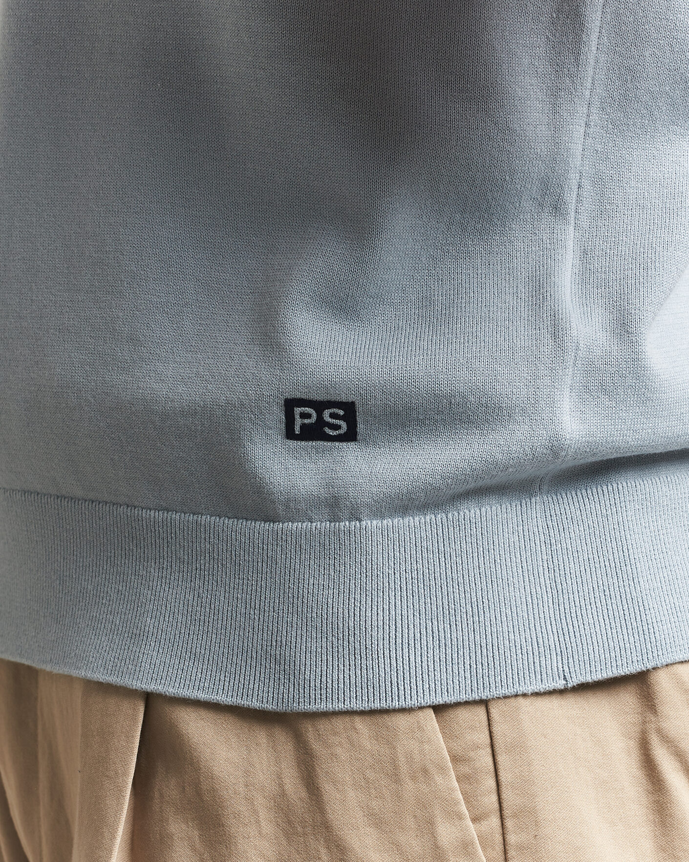 Herren | T-Shirts | PS Paul Smith | Cotton Knitted T-Shirt Light Blue