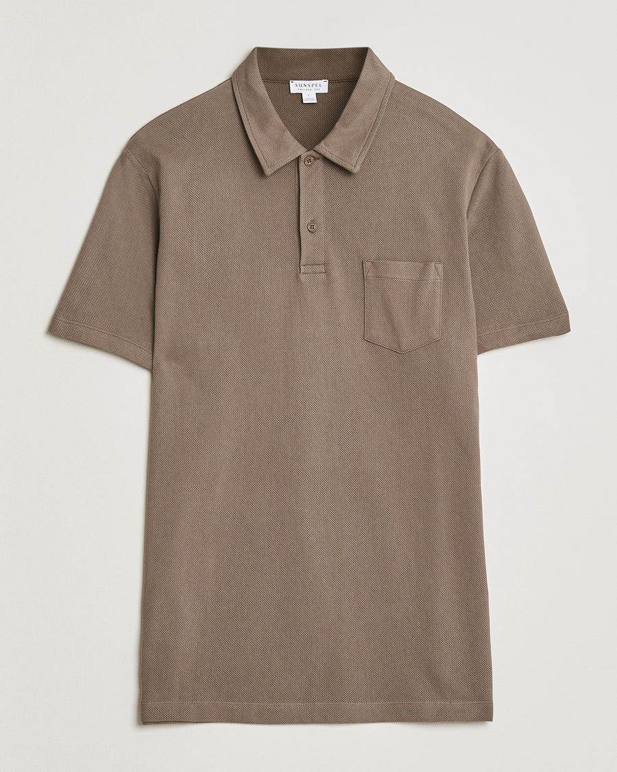 Herren | Poloshirts | Sunspel | Riviera Polo Shirt Dark Cedar