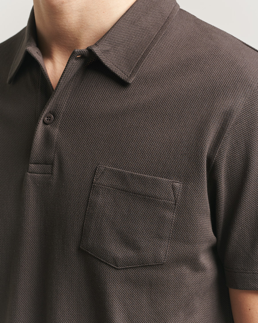 Herren | Poloshirts | Sunspel | Riviera Polo Shirt Dark Chocolate
