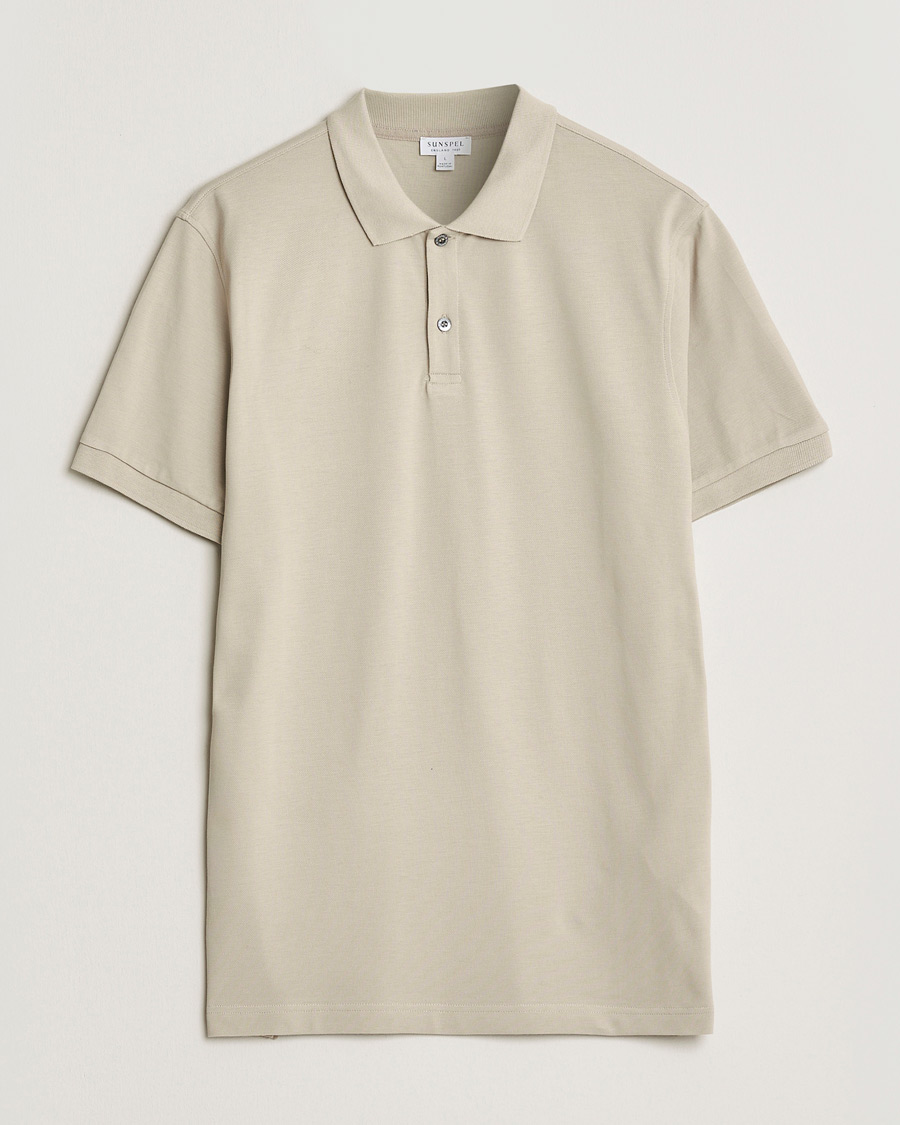 Herren | Poloshirts | Sunspel | Supima Cotton Short Sleeve Pique Polo Hazelwood