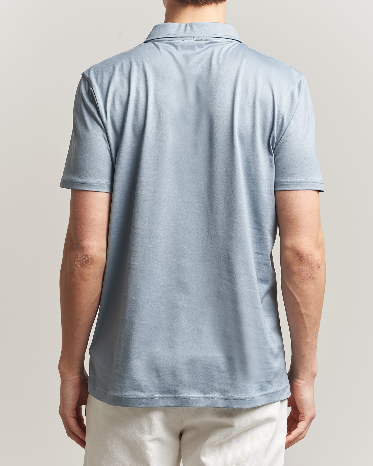 Herren | Poloshirts | Sunspel | Cotton Jersey Polo Stone Blue