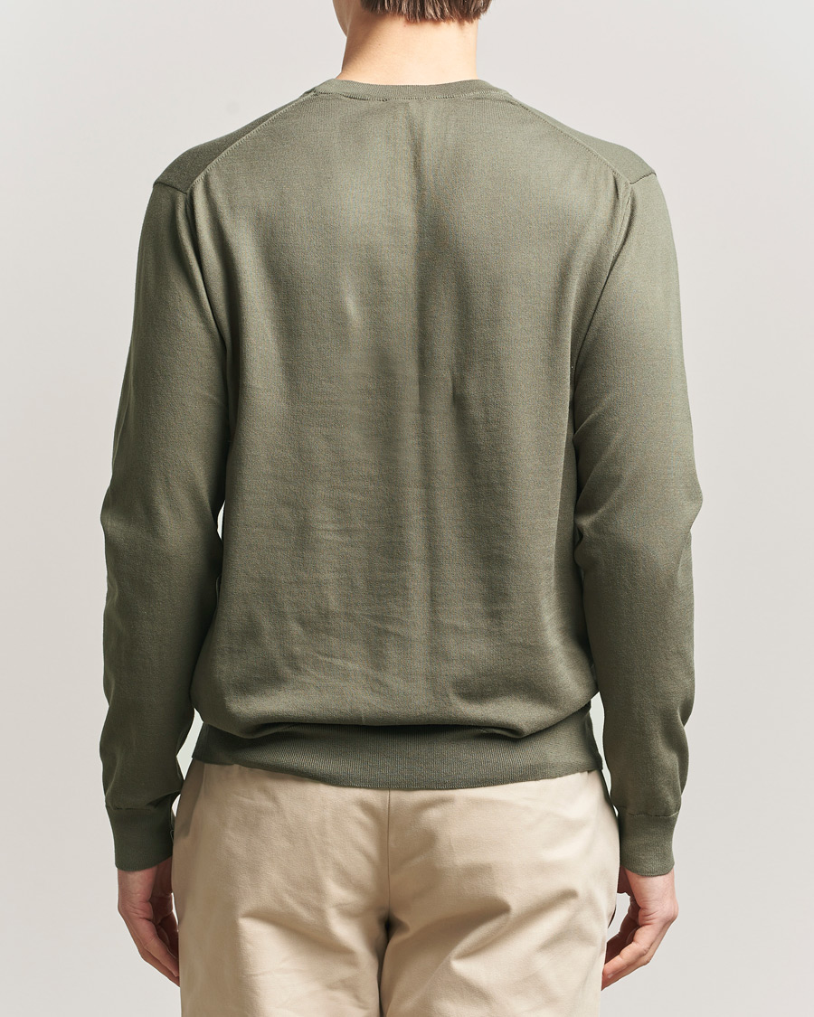Herren | Pullover | Sunspel | Lightweight Knitted Cotton Crew Khaki