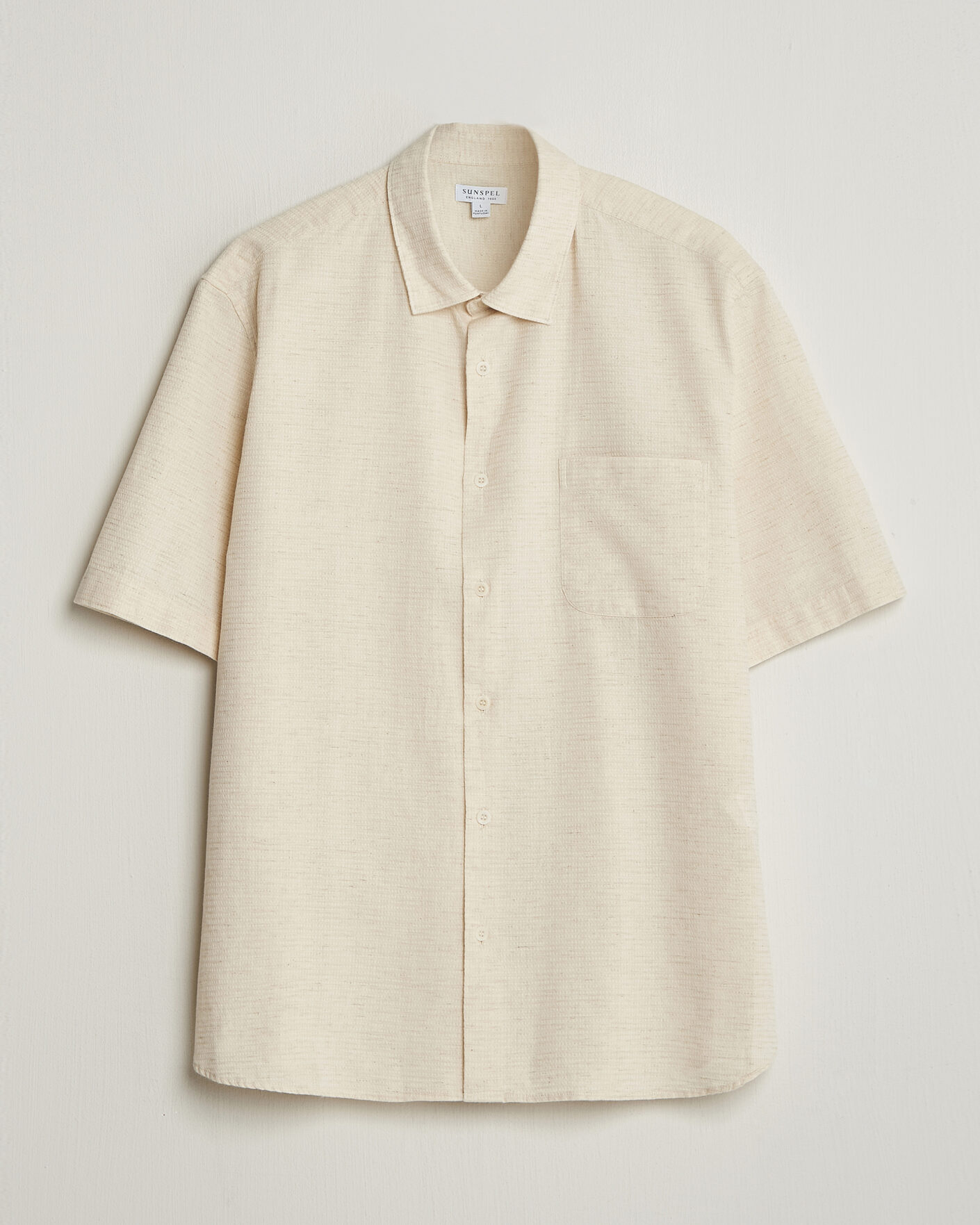 Herren | Hemden | Sunspel | Natural Texture Linen Shirt Ecru