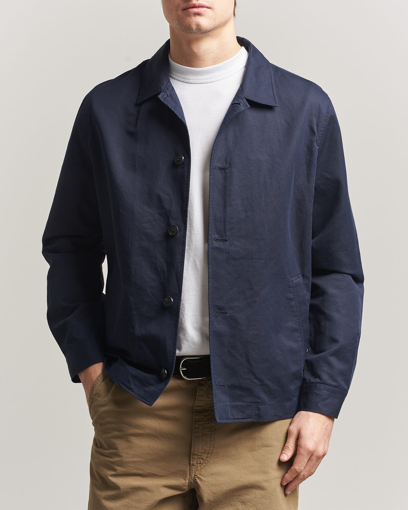 Herren | Jacken | Sunspel | Cotton/Linen Jacket Navy