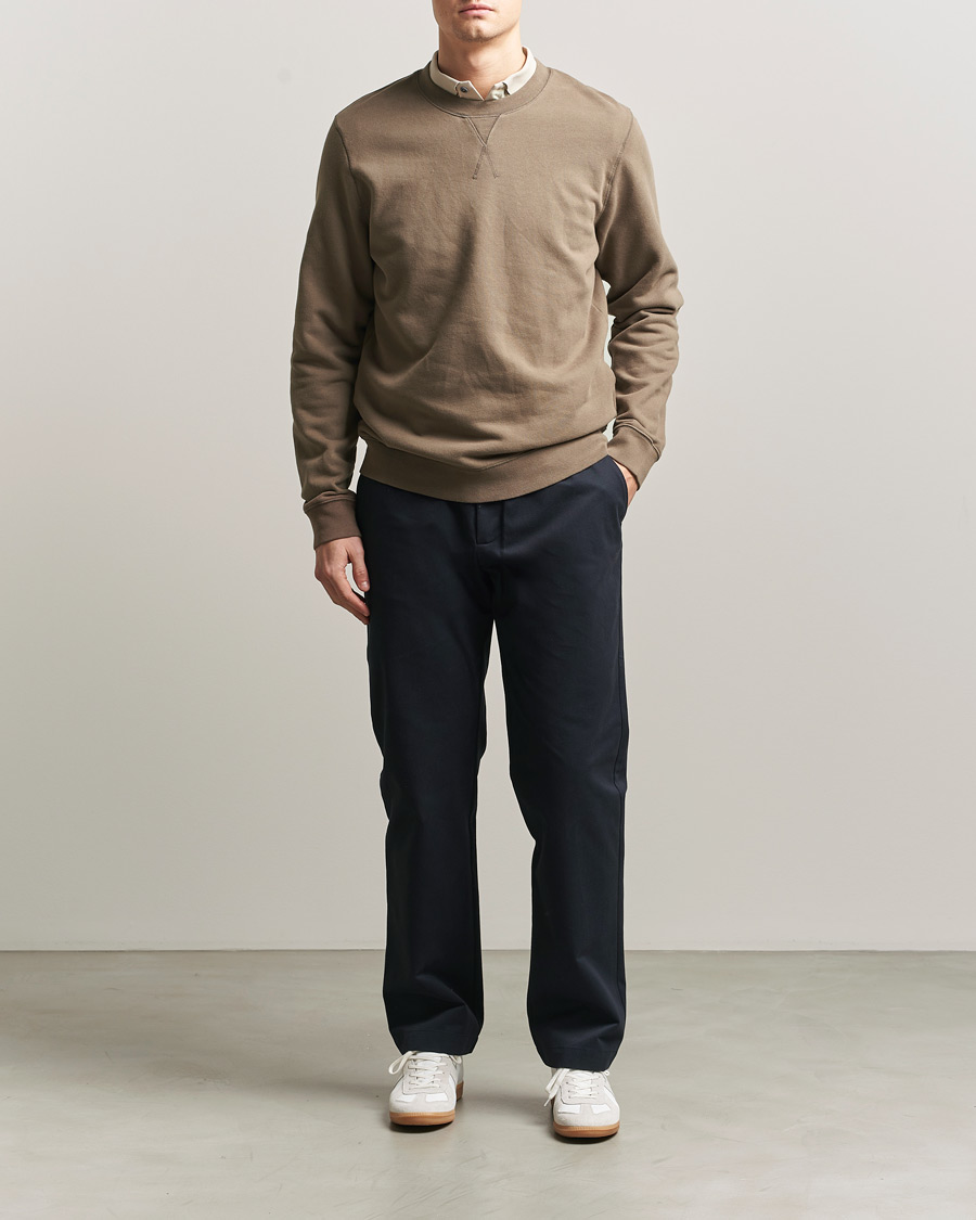 Herren | Hosen | Sunspel | Soft Cotton Drill Trousers Navy