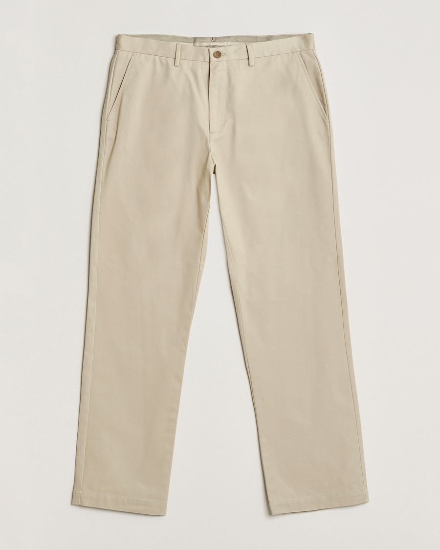 Herren | Hosen | Sunspel | Soft Cotton Drill Trousers Light Stone
