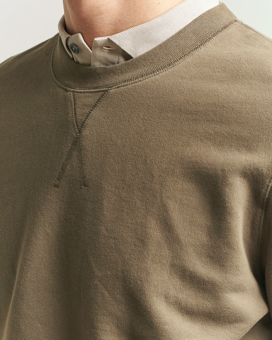 Herren | Pullover | Sunspel | Loopback Sweatshirt Dark Cedar