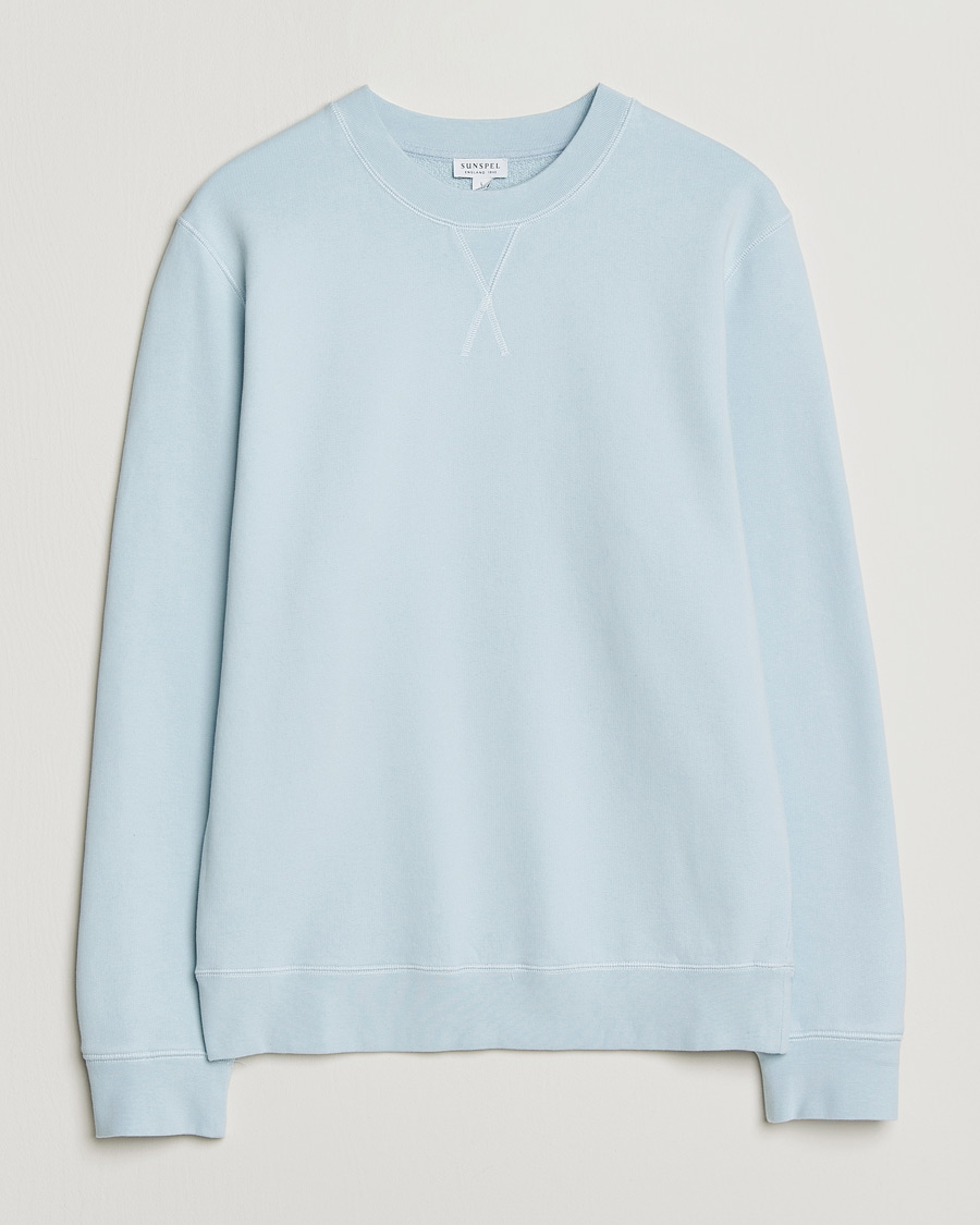 Herren | Pullover | Sunspel | Loopback Sweatshirt Pastel Blue