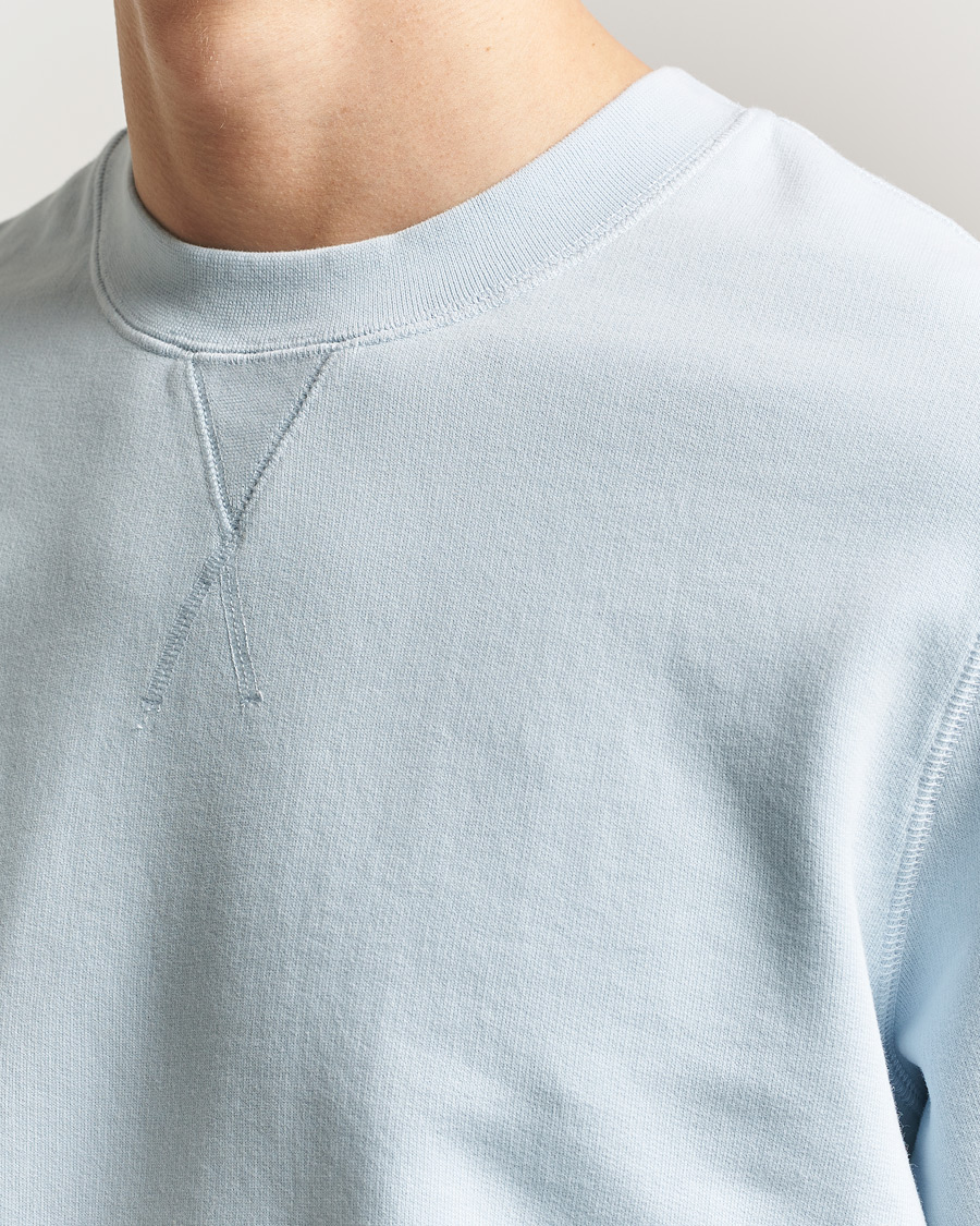 Herren | Pullover | Sunspel | Loopback Sweatshirt Pastel Blue