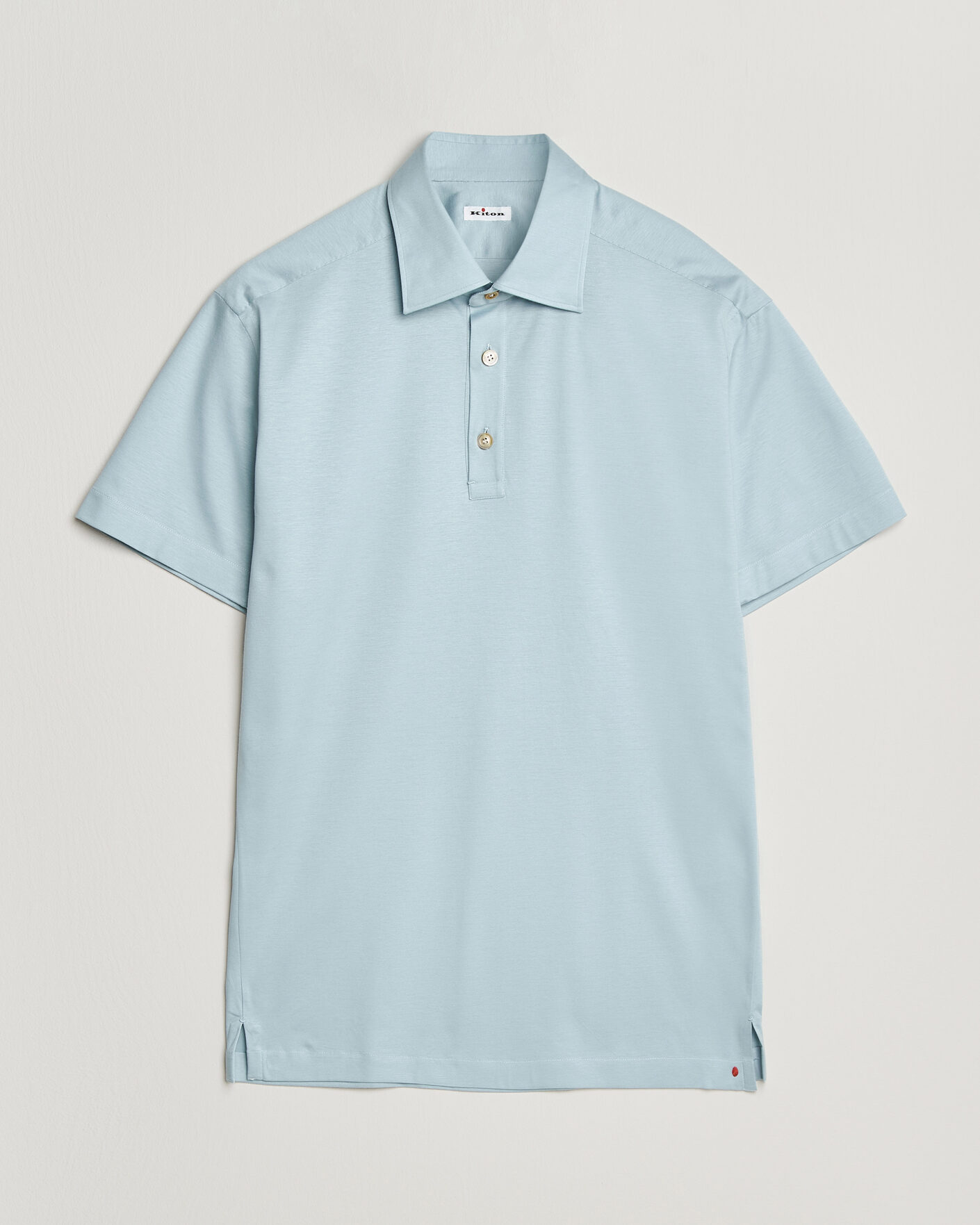 Herren | Poloshirts | Kiton | Short Sleeve Jersey Polo Sky Blue