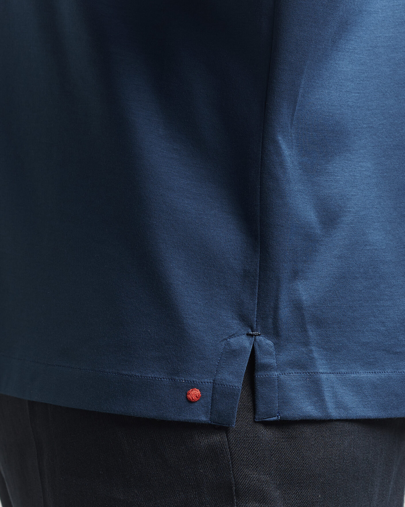 Herren | Poloshirts | Kiton | Short Sleeve Jersey Polo Dark Blue