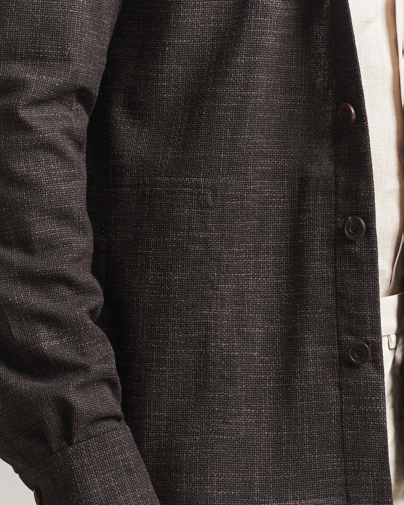 Herren | Hemden | Kiton | Virgin Wool Overshirt Dark Brown