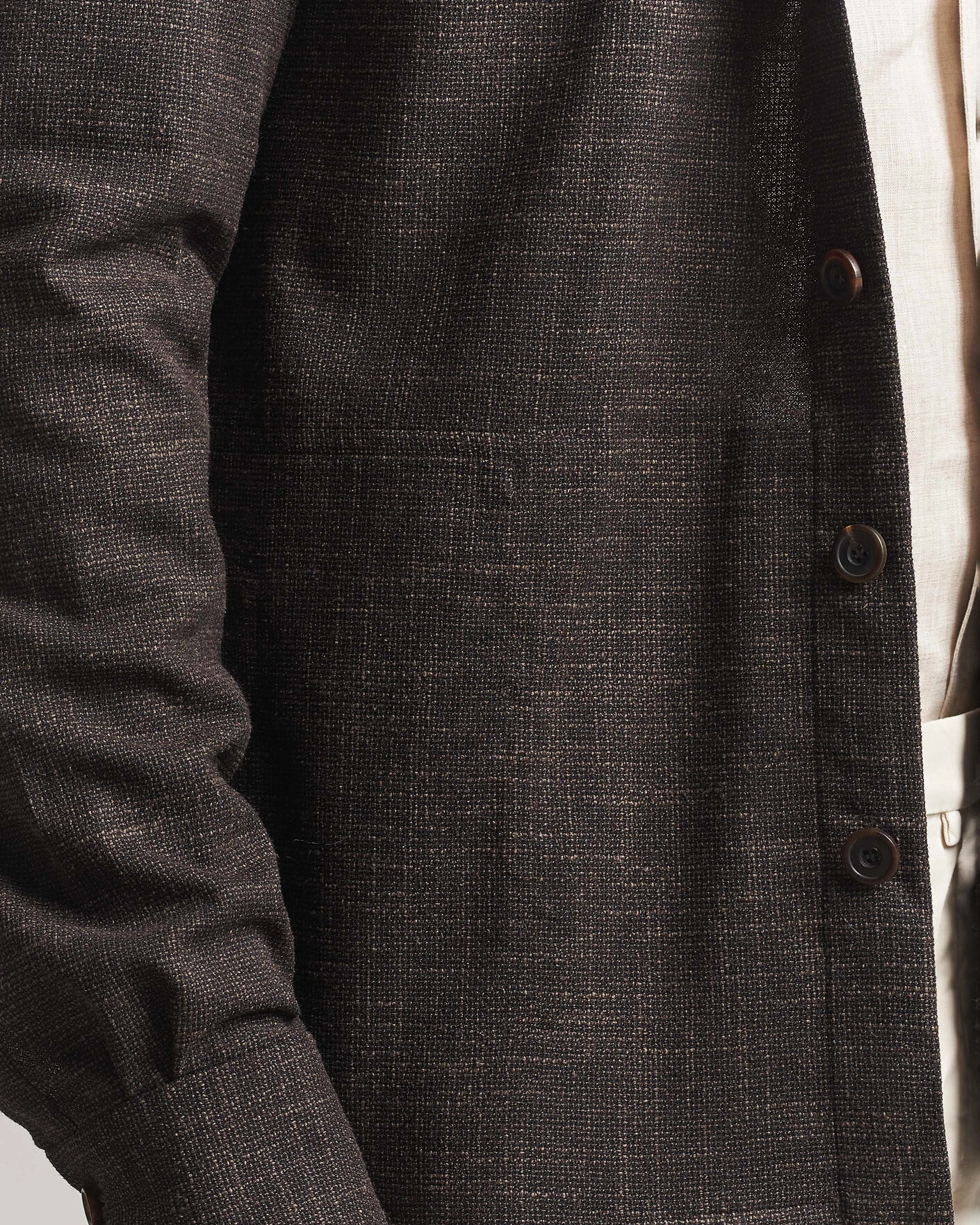 Herren | Hemden | Kiton | Virgin Wool Overshirt Dark Brown