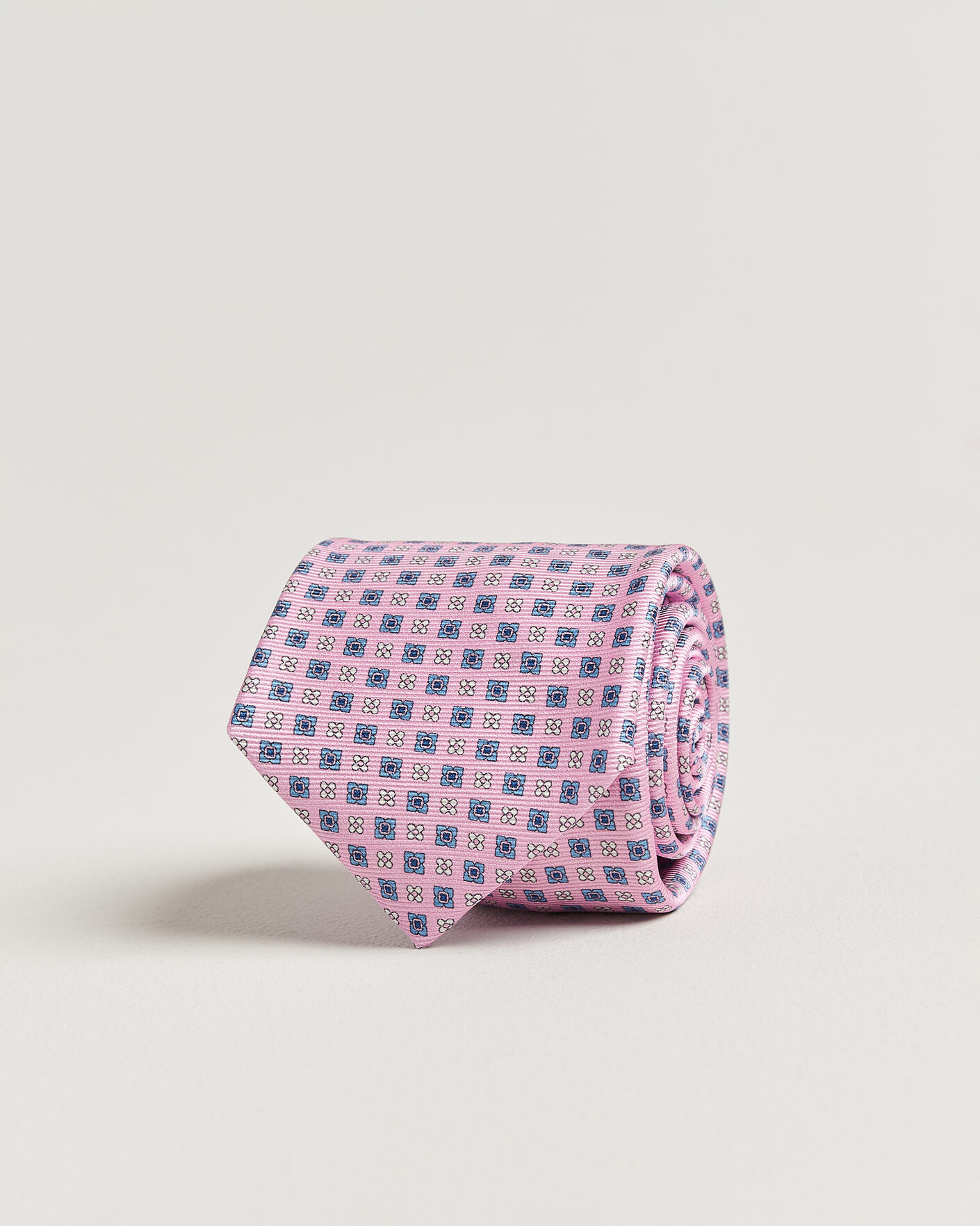 Herren | Kiton Printed Flower Silk Tie Pink | Kiton | Printed Flower Silk Tie Pink
