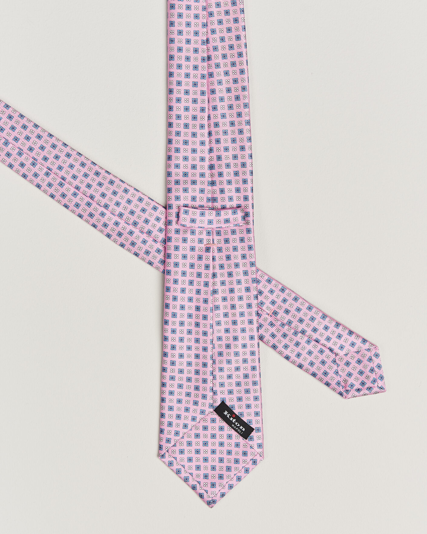 Herren | Kiton Printed Flower Silk Tie Pink | Kiton | Printed Flower Silk Tie Pink