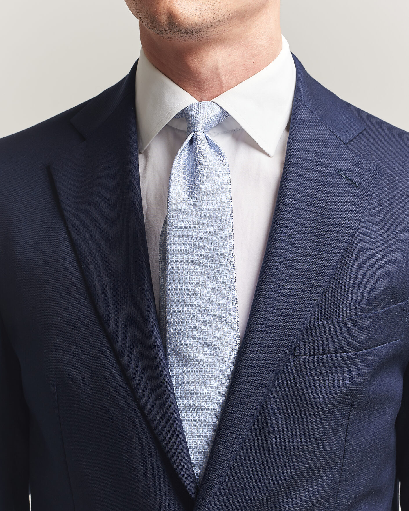 Herren | Krawatten | Kiton | Micro Structure Silk Tie Sky Blue