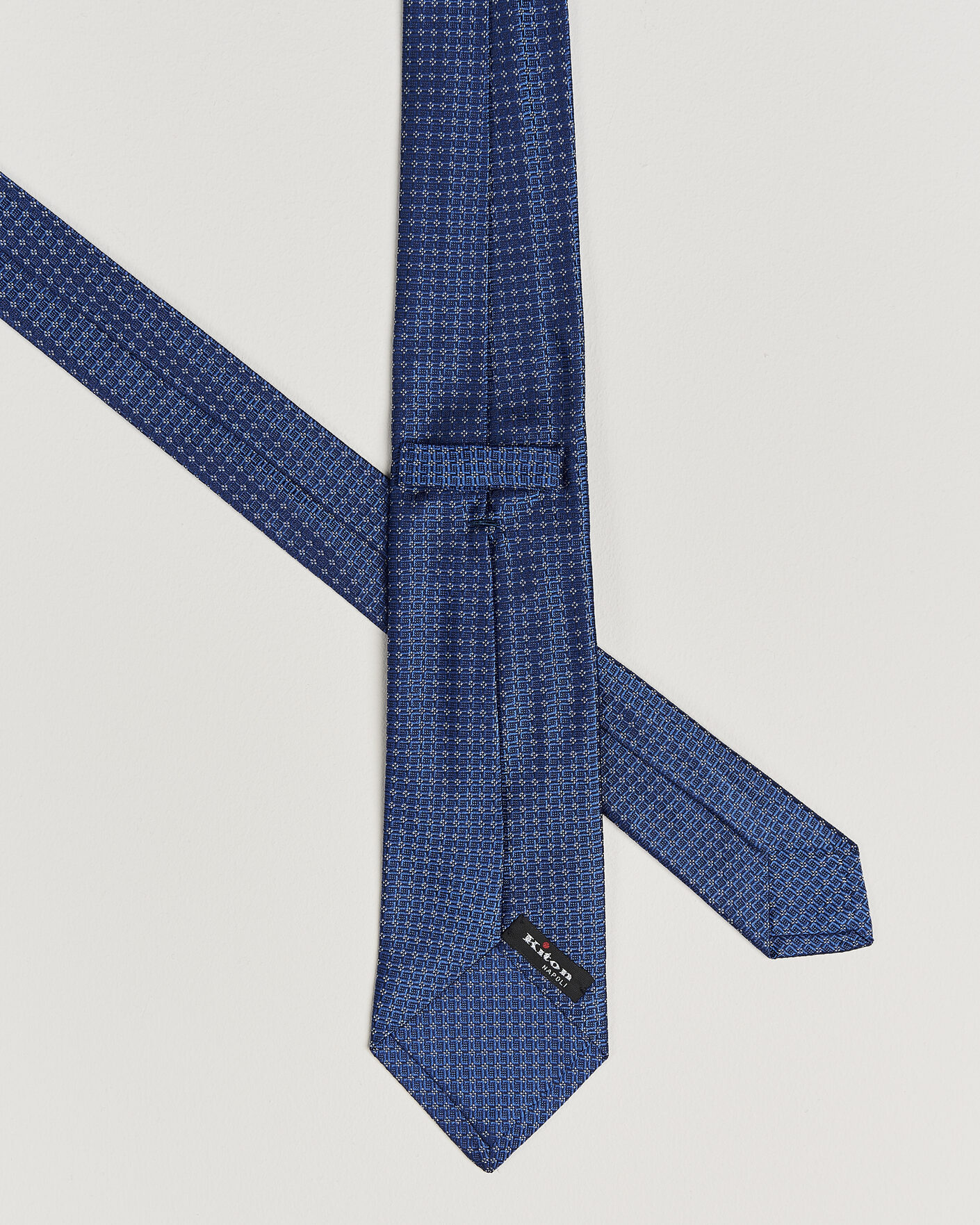Herren | Krawatten | Kiton | Micro Structure Silk Tie Navy