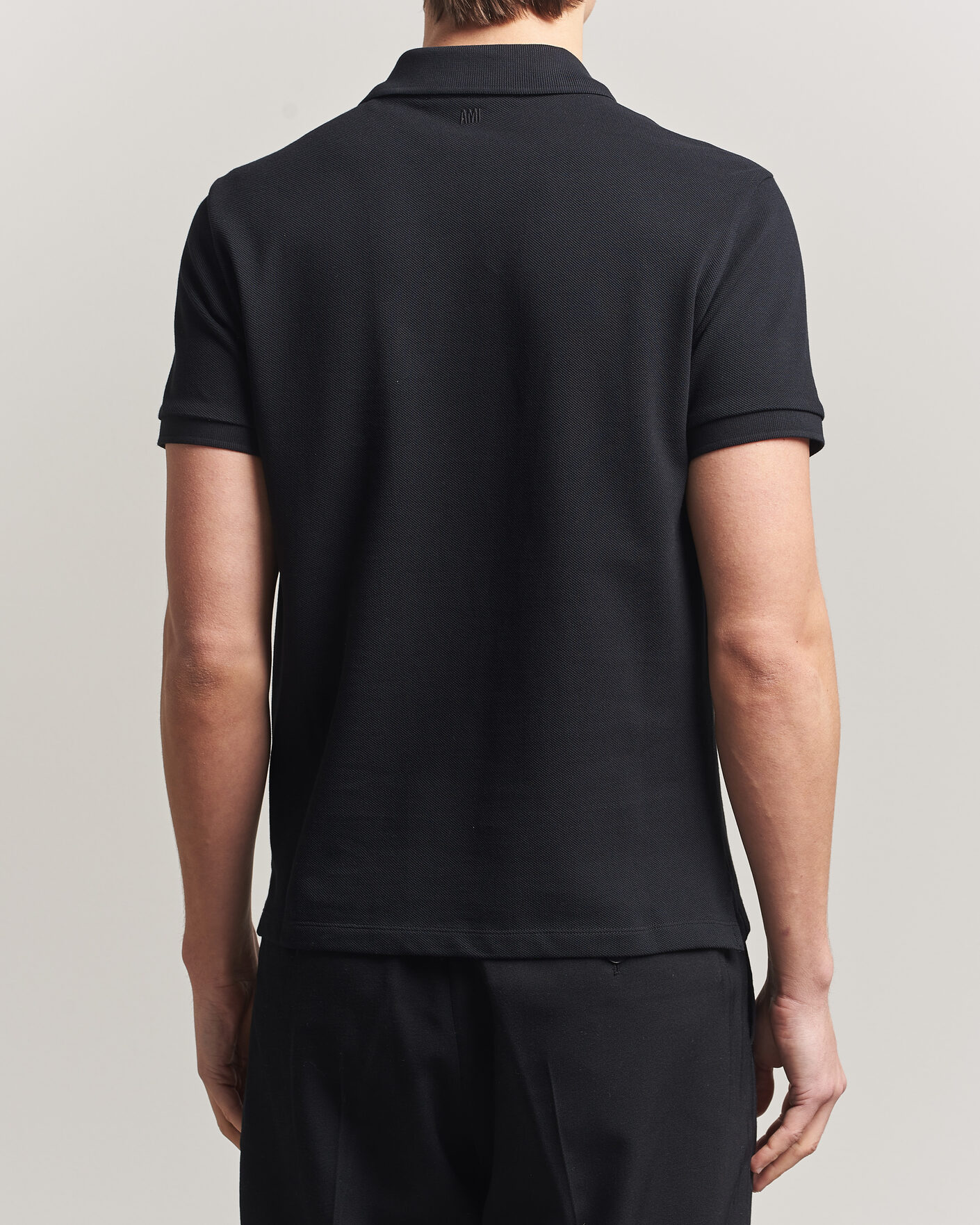 Herren | Poloshirts | AMI | Contrast Heart Logo Polo Black