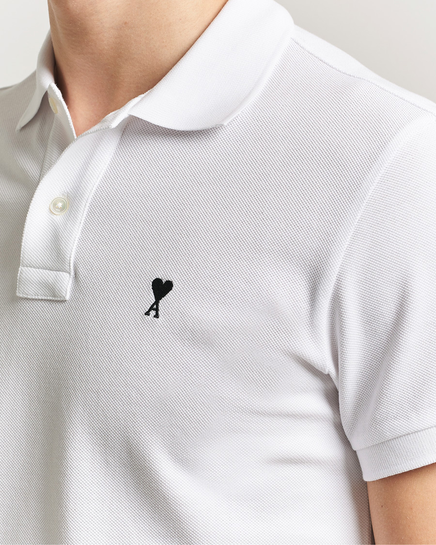 Herren | Poloshirts | AMI | Contrast Heart Logo Polo White