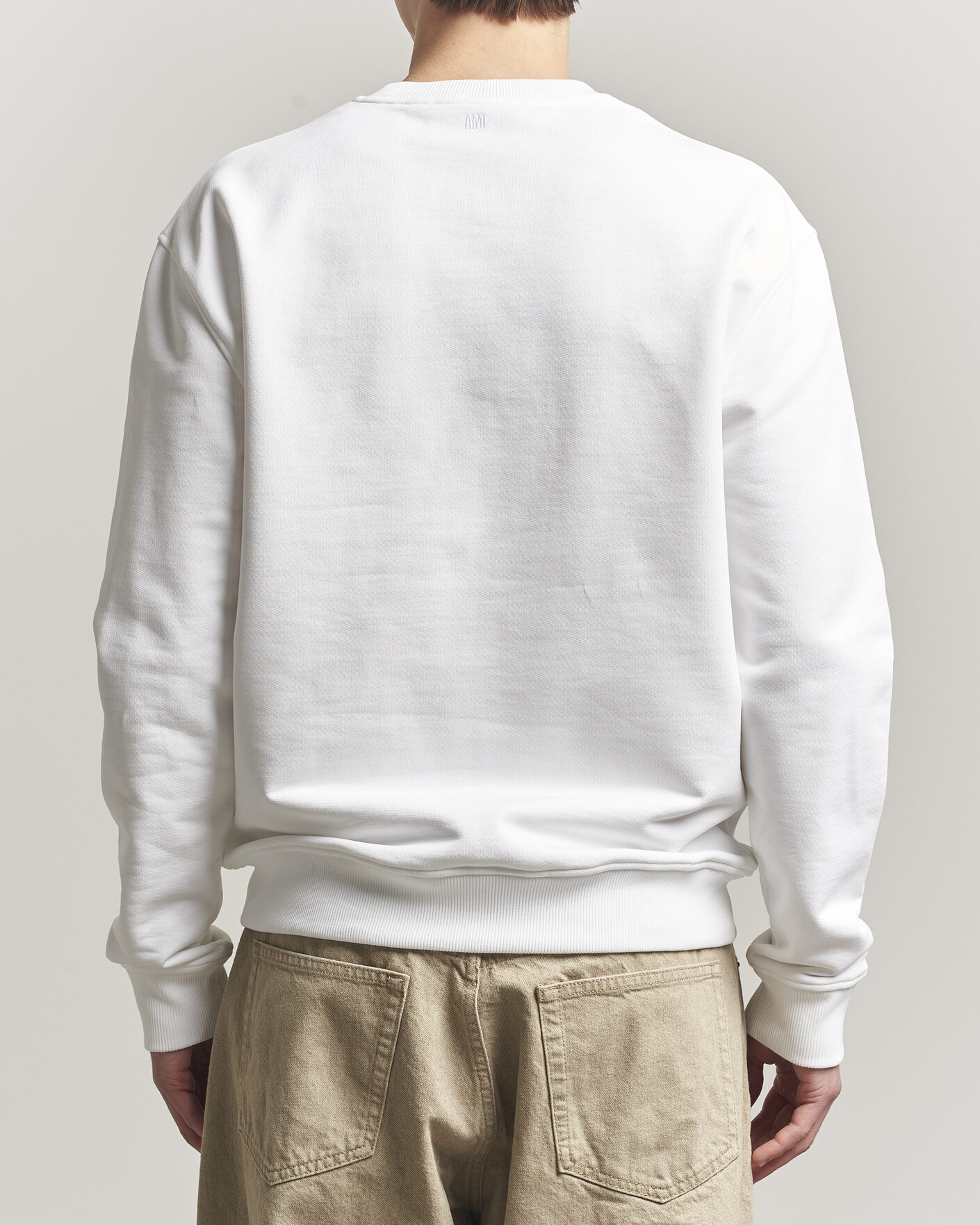 Herren | Pullover | AMI | Contrast Heart Logo Sweatshirt White