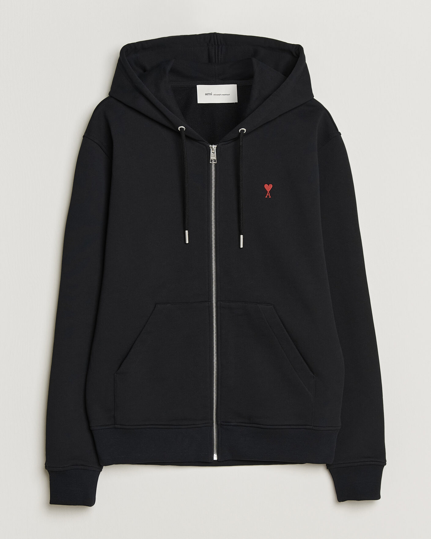 Herren | Pullover | AMI | Heart Logo Full Zip Hoodie Black