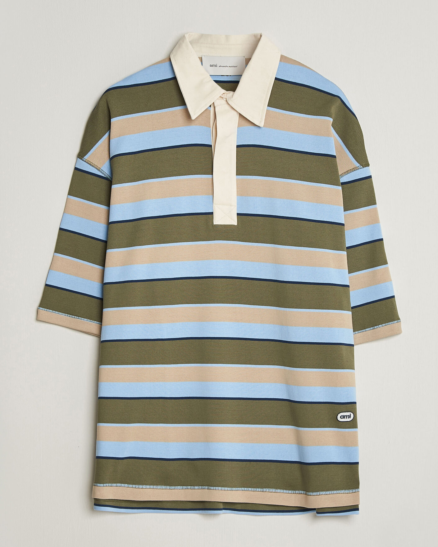 Herren | Poloshirts | AMI | Oversize Fit Striped Polo Multi