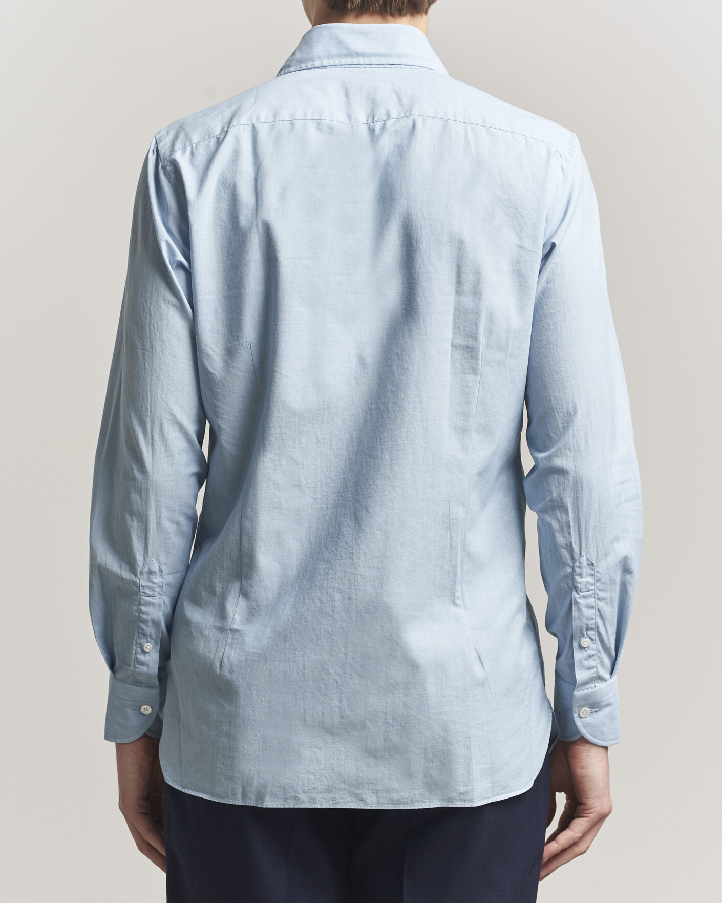 Herren | Hemden | 100Hands | Light Cotton Voile Denim Shirt Blue