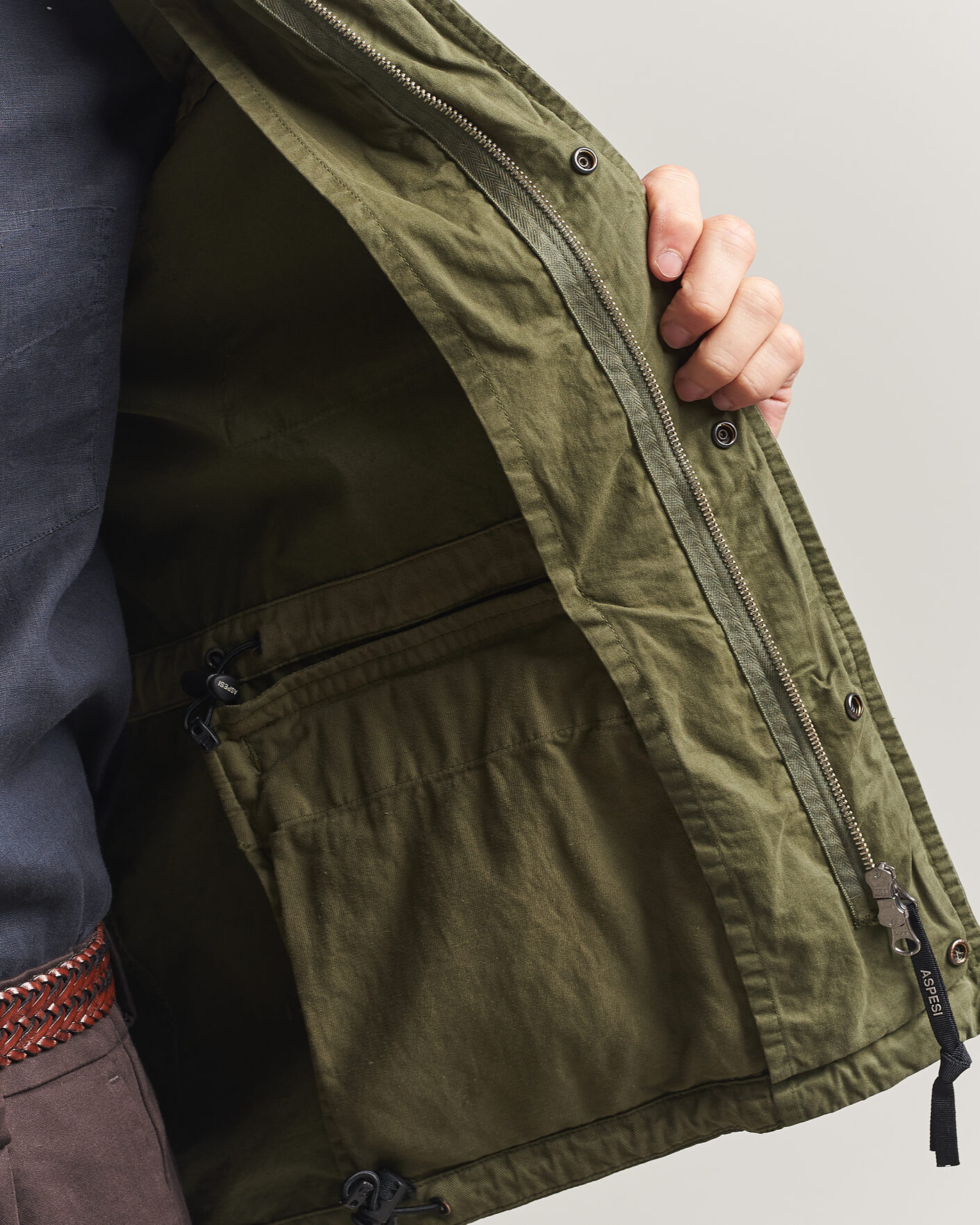 Herren | Jacken | Aspesi | Washed Cotton Field Jacket Military