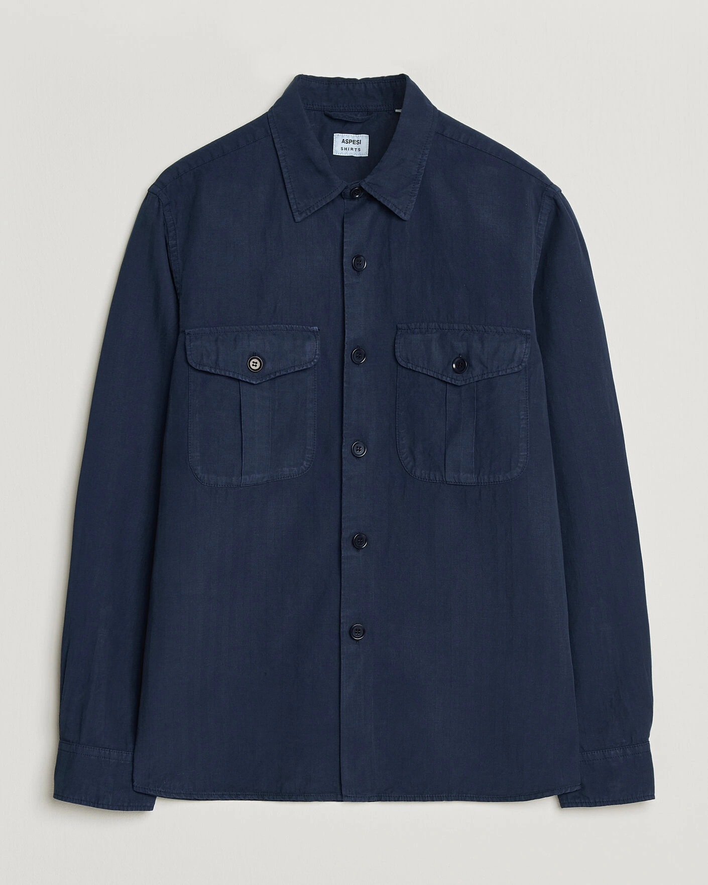 Herren | Hemden | Aspesi | Double Pocket Overshirt Navy
