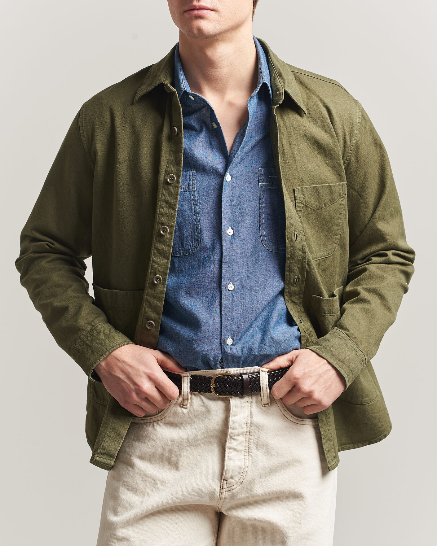 Herren | Jacken | Aspesi | Garment Dyed Utility Shirt Military