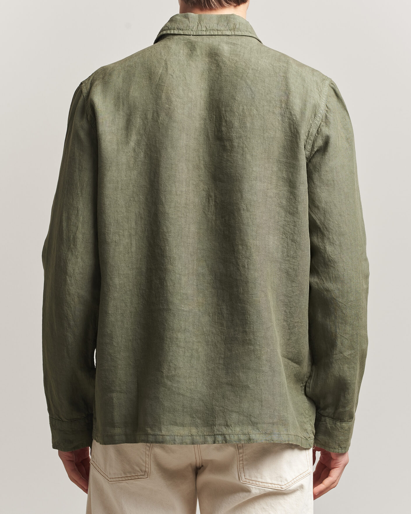 Herren | Jacken | Aspesi | Linen Overshirt Military