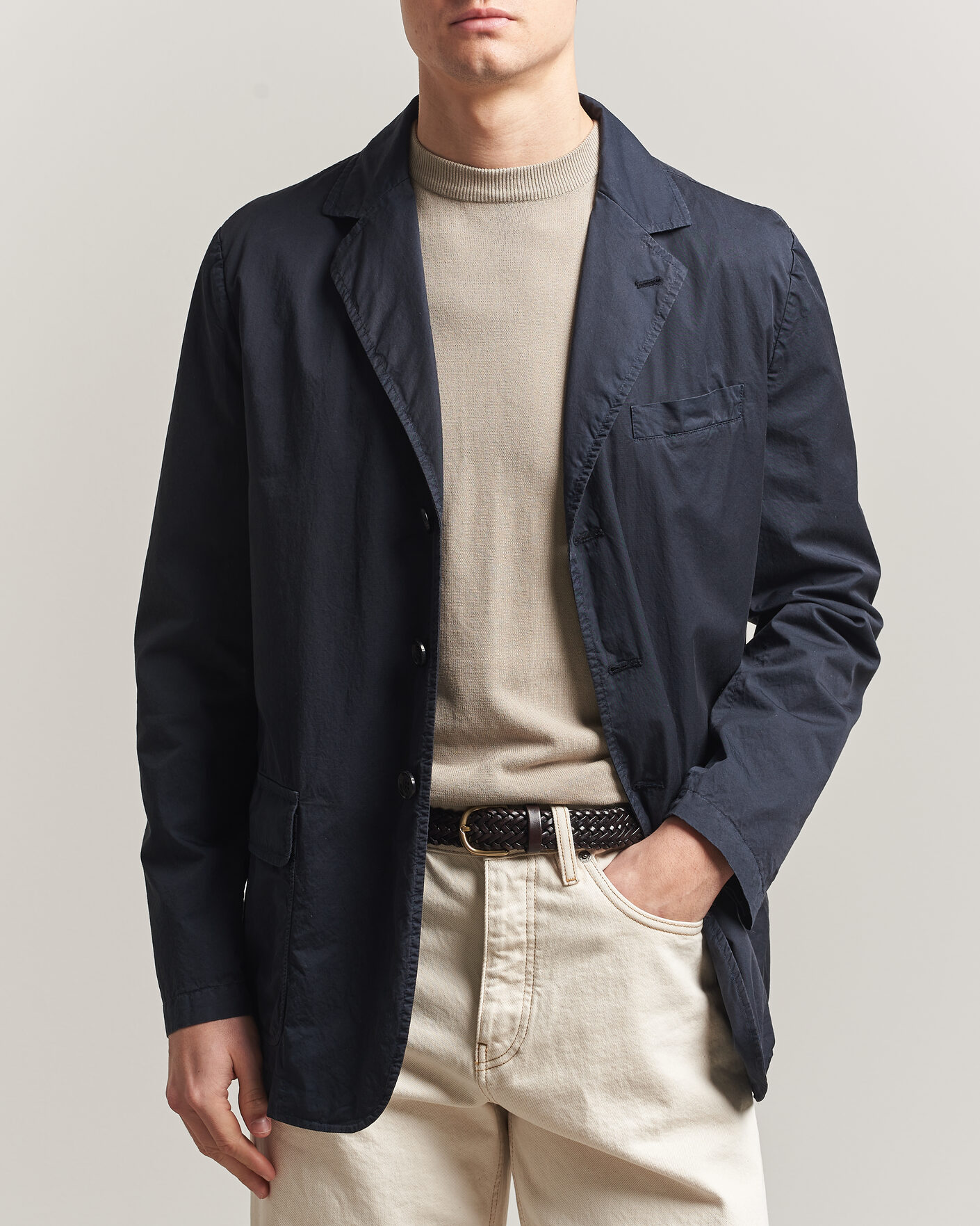Herren | Sakkos | Aspesi | Cotton Blazer Navy