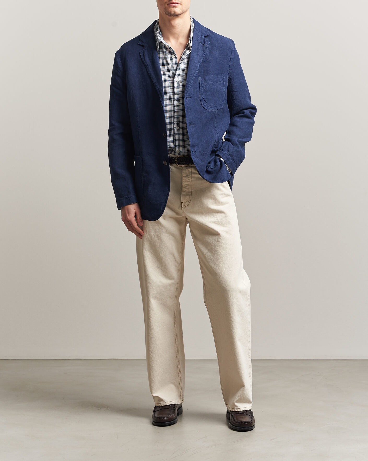 Herren | Sakkos | Aspesi | Samuraki Linen Blazer Navy