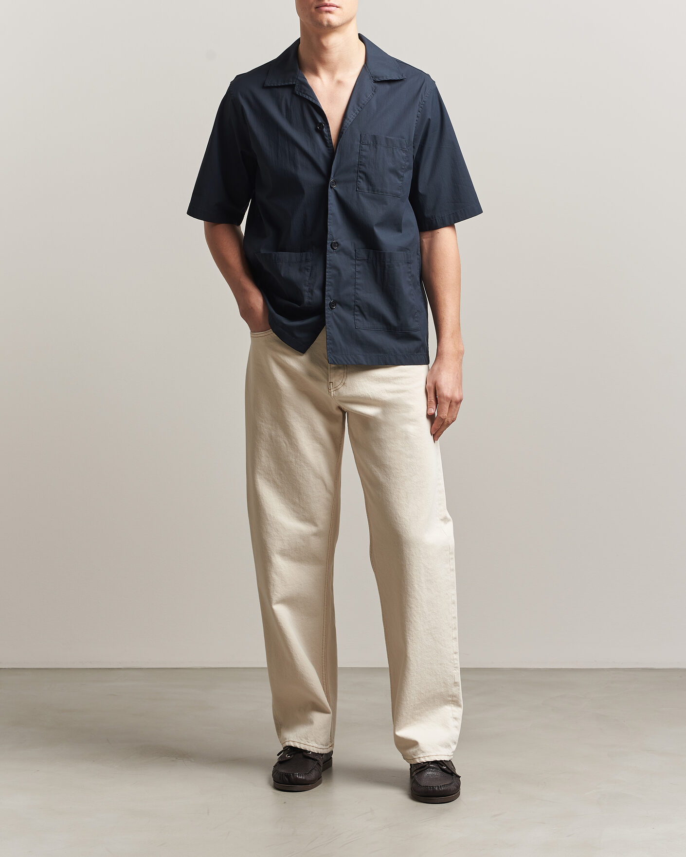 Herren | Hemden | Aspesi | Ago Short Sleeve Shirt Navy