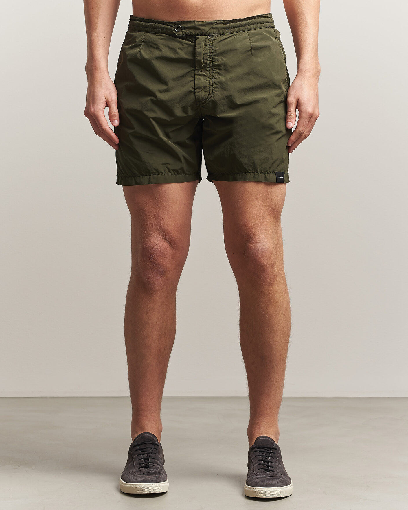 Herren | Badehosen | Aspesi | Caprese Nylon Swim Trunks Military