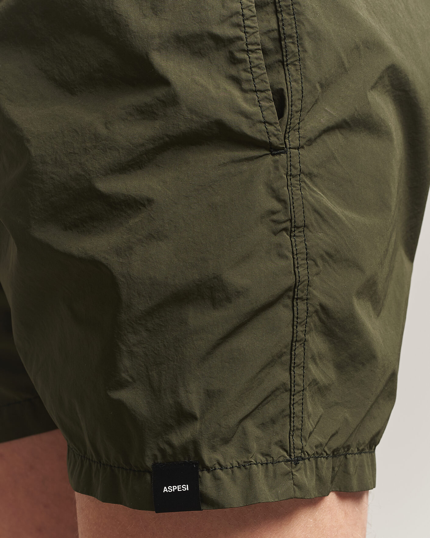 Herren | Badehosen | Aspesi | Caprese Nylon Swim Trunks Military