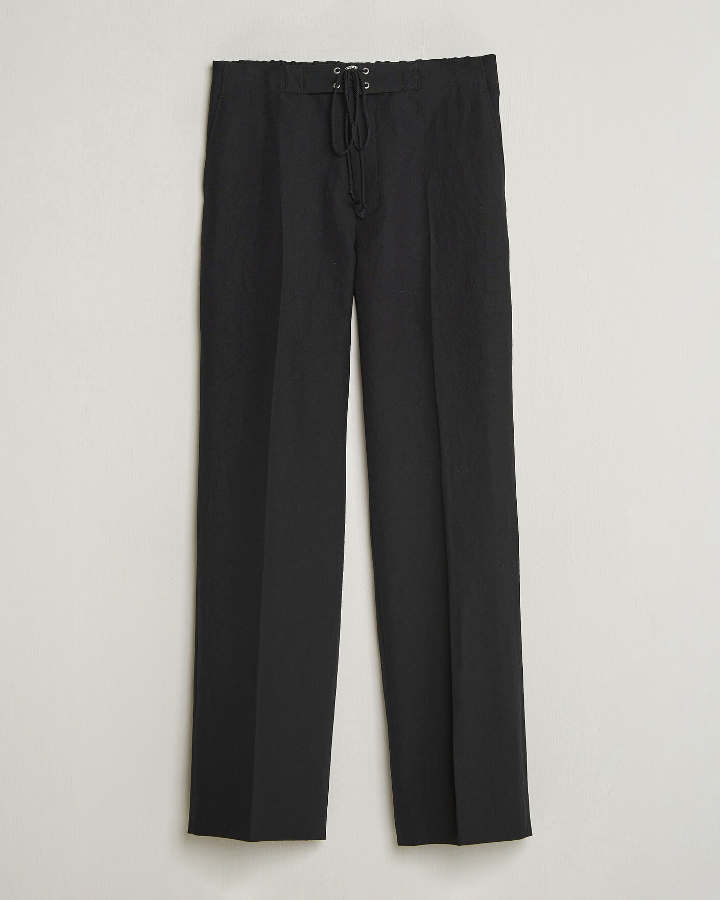 Herren | Hosen | Auralee | Wool/Linen Ox Drawstring Pants Black